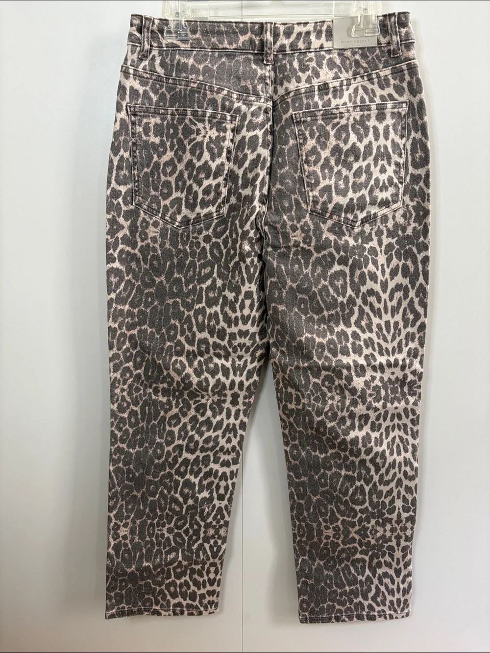 Mint Velvet Leopard Print Cropped Jeans 10